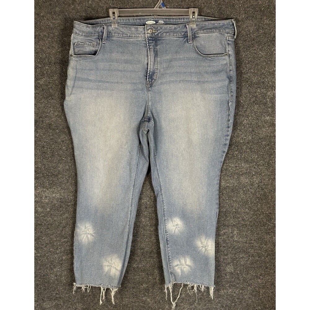 Old Navy Rockstar Super Skinny High Rise Frayed Jeans Size 26 (44x23) AK6180